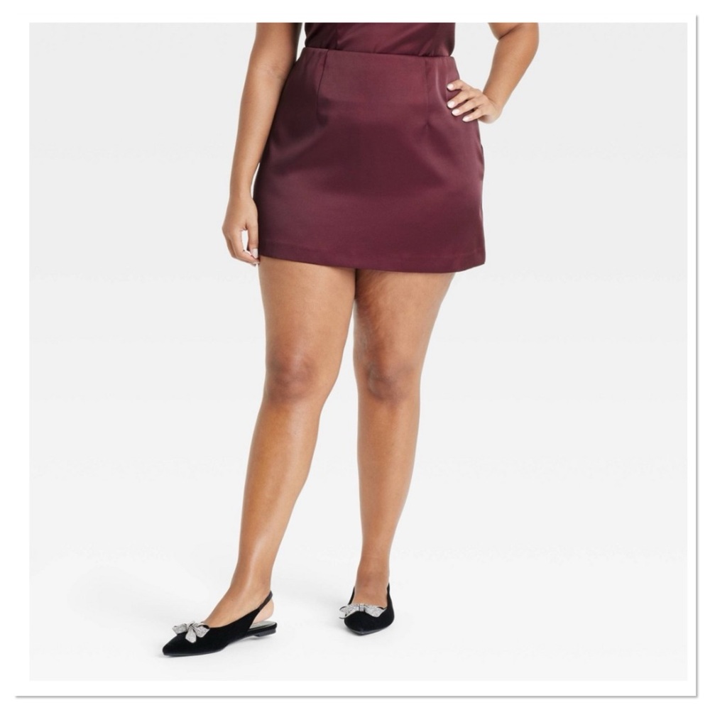 Women’s Mini Satin Party Skirt a new day
